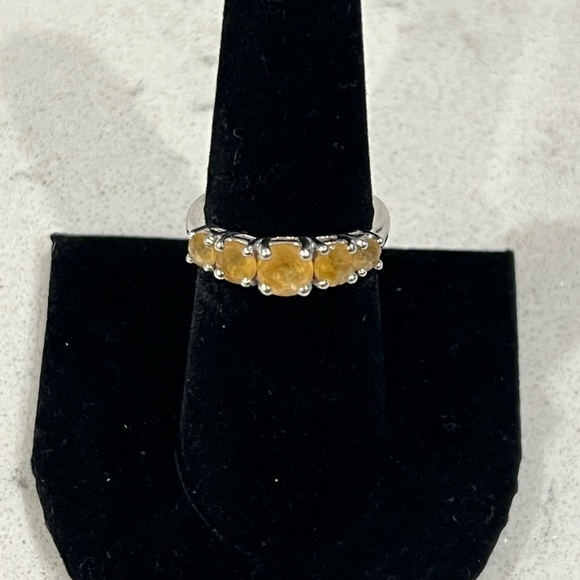 Sterling silver Citrine gemstone ring - Picture 2 of 5